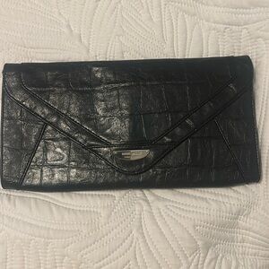 Nine West crocodile clutch